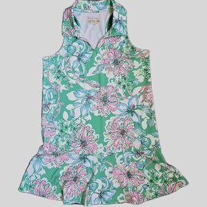 Lilly Pulitzer Girls Mini Maia Dress Spearmint Blossom Views UPF 50 Green L 12